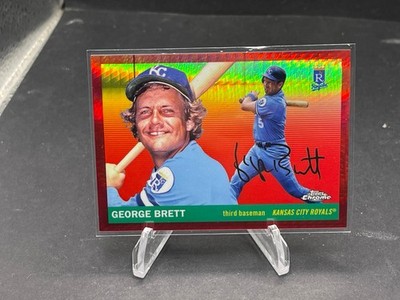 2025 TOPPS CHROME PLATINUM GEORGE BRETT RED PRISM REFACTOR SSP /5 #429, NEW! HOF