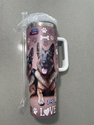 German Shepherd Stanley-Like Tumbler 40 Oz Brand New Unbranded