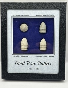 FOUR CIVIL WAR BULLETS .52 / .54 / .58 / .69 Calibers
