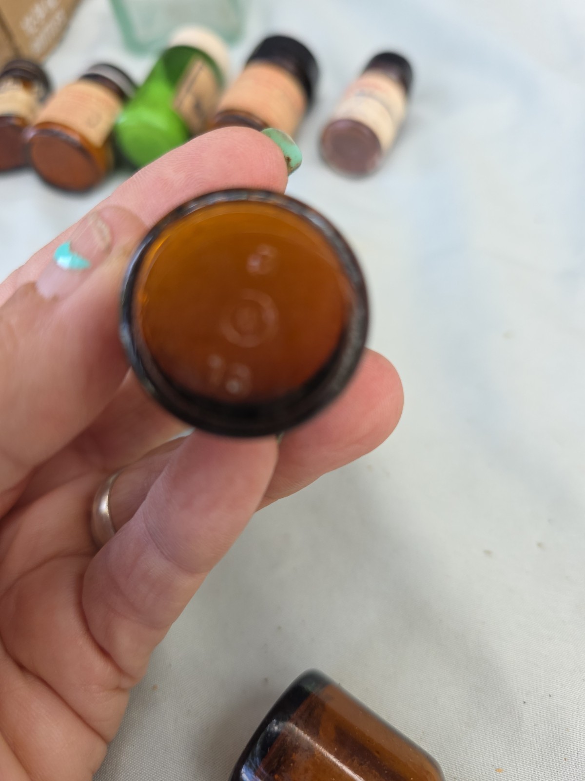 Merck & Co. glass bottle pilocarpine hydrochloride Vintage Set Of 2