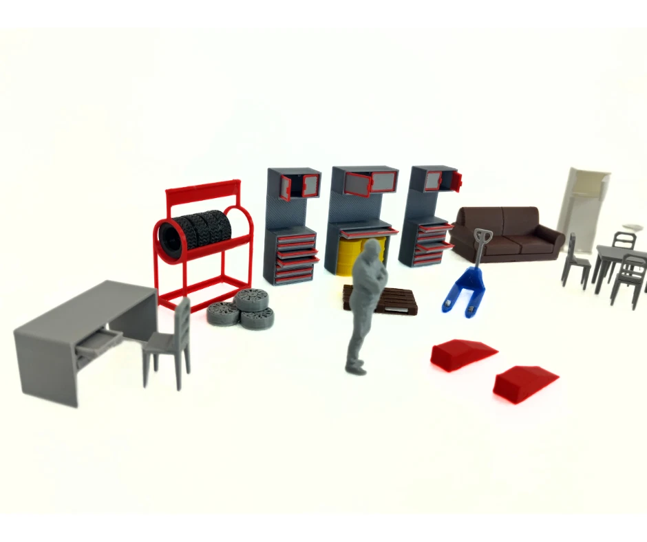 Diorama decoration Auto service furniture 1:43 Scale Model Car Accessory 1/43 - Image 2 of 4