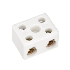 Porcelain Ceramic Terminal Blocks 2 Ways 5 Hole High Temperature 2W5H