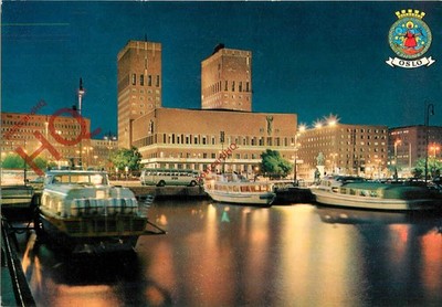 Picture Postcard: Oslo, the City Hall By Night