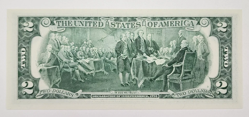 JUNE 23 2008 UNC $2 DOLLAR BILL ~06232008~ FANCY SERIAL # BIRTHDAY ANNIV NOTE - Image 3 of 3