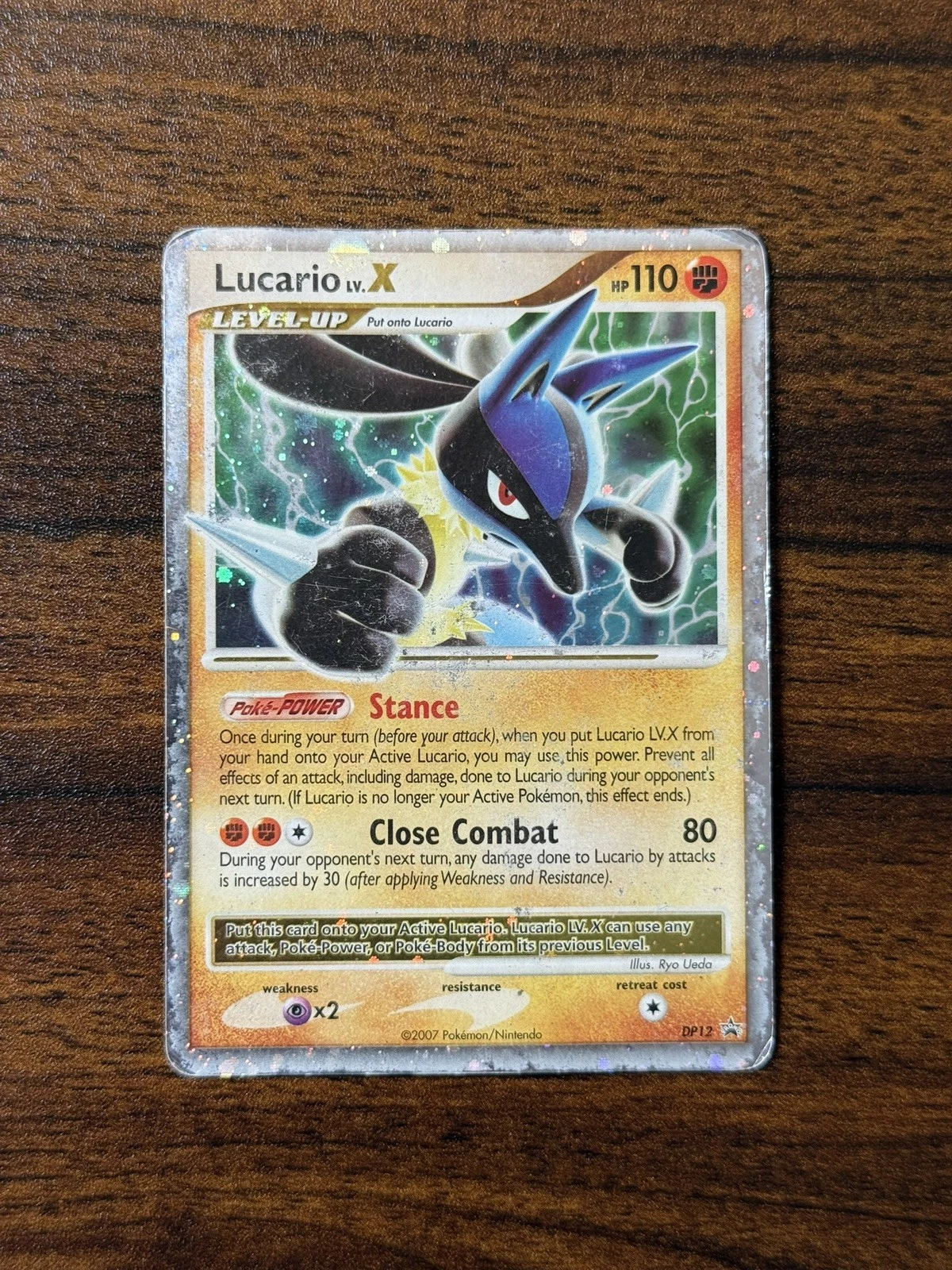 Pokémon TCG Lucario LV.X Holo Card Promo DP12 2007 Diamond And Pearl