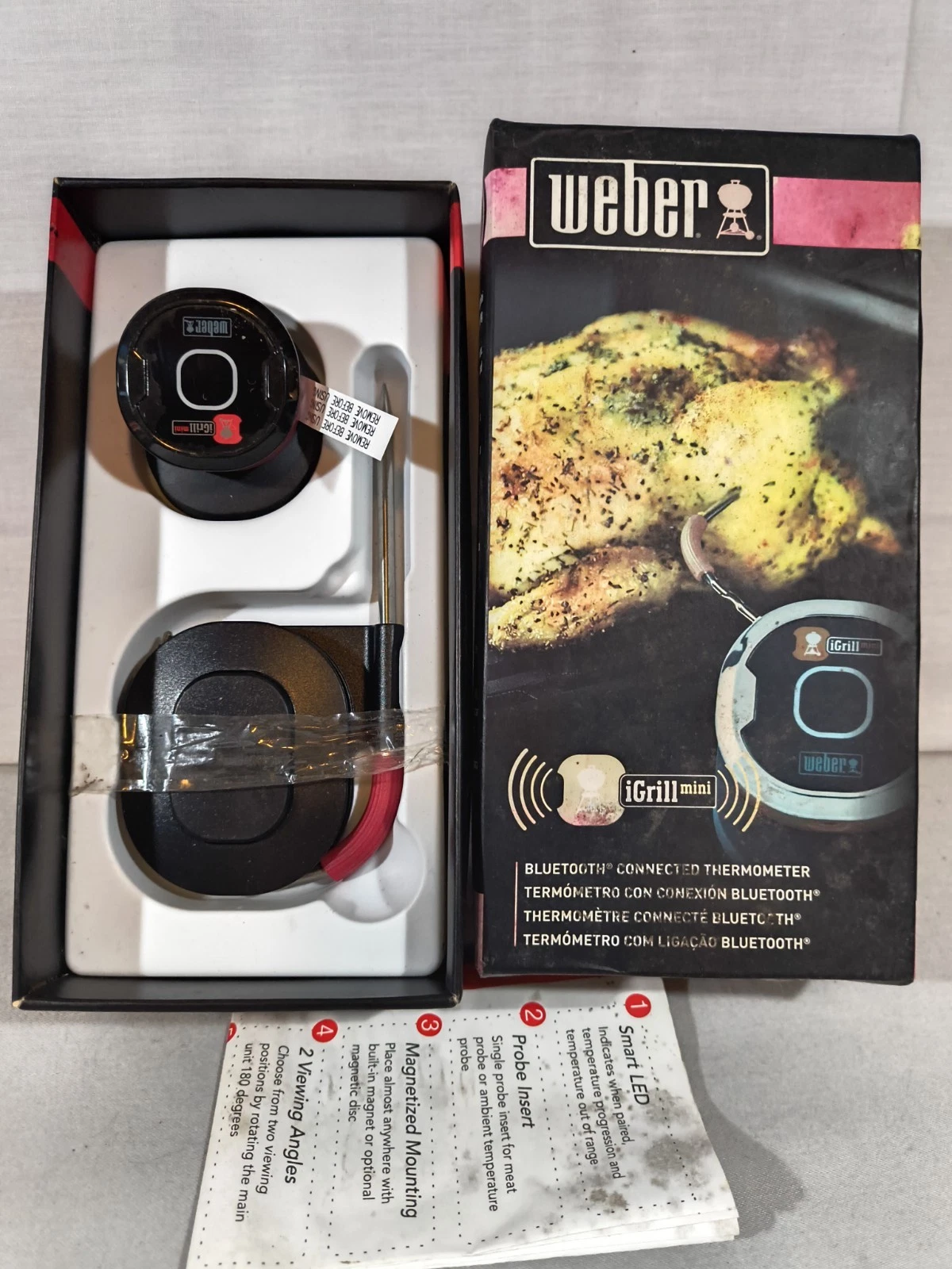 Weber ~ IGrill Mini ~ App Connected Thermometer🥩 # 7202 ~New ~ Fast Shipping