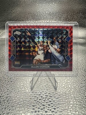 2025-26 Topps Chrome Update Allen Iverson Moment In Time Geometric Red 3/5 # 🔥