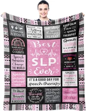 Speech Therapy Gifts SLP Gifts Blanket 60"X50" Speech Language Pathologist