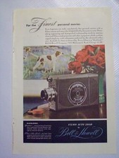 1947 Magazine Print Advertisement Page Bell  Howell Filmo Auto Load 16mm Camera