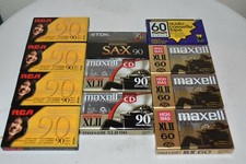 3 Cassette tapes MAXELL XL II 60 2 MAXELL XL 11 90  4 RCA 90 2 NEW OLD STOCK