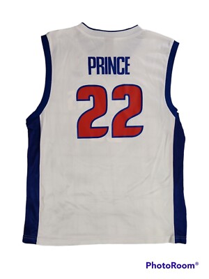 Reebok Detroit Pistons Tayshaun Prince White Jersey Men's