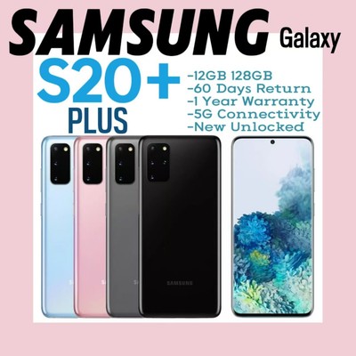 NEW Samsung Galaxy S20+ PLUS 5G SM-G986U 12+128GB Unlocked All Colors & Carriers
