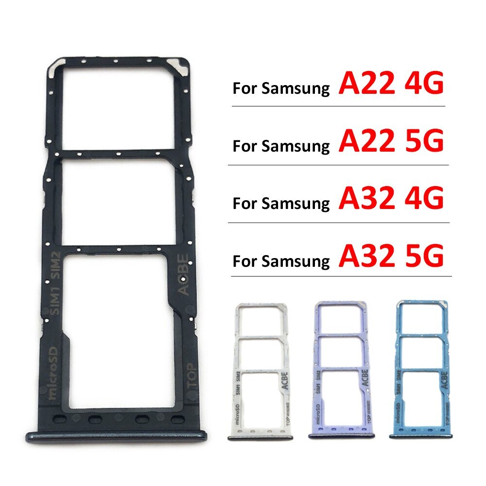 専用 Samsung Galaxy A32 a22 2台 シムフリー 2pcs SIM Card Tray Slot Holder Adapter For Samsung Galaxy A22 A32