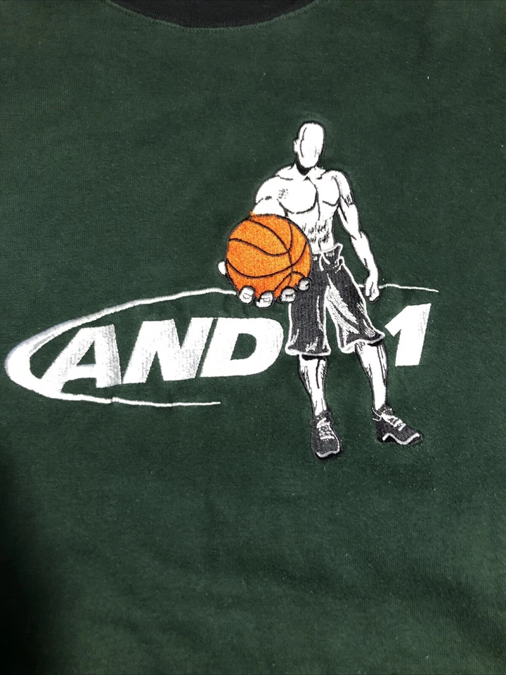 Винтажный и 1 толстовка с капюшоном мужской XXL белый толстовка баскетбол 90-х редкая лес зеленый - Изображение 2 из 4