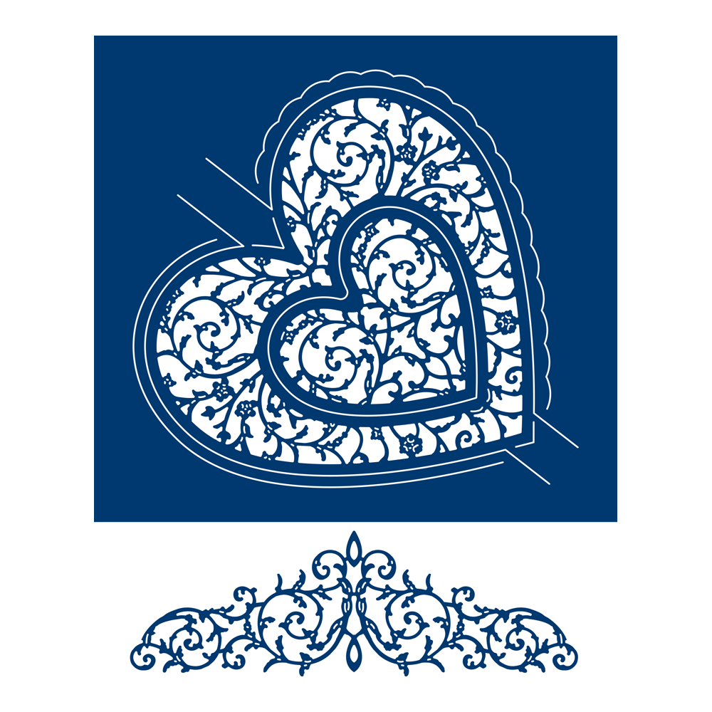 Tattered Lace SWING LACE HEART Craft Cutting Die Set - 441480 - FREE UK P&P