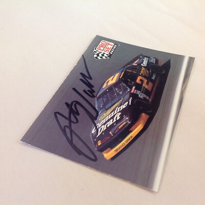 Vtg 1991 Pro Set Racing Signed Card Rusty Wallace MGD Car 2 NASCAR
