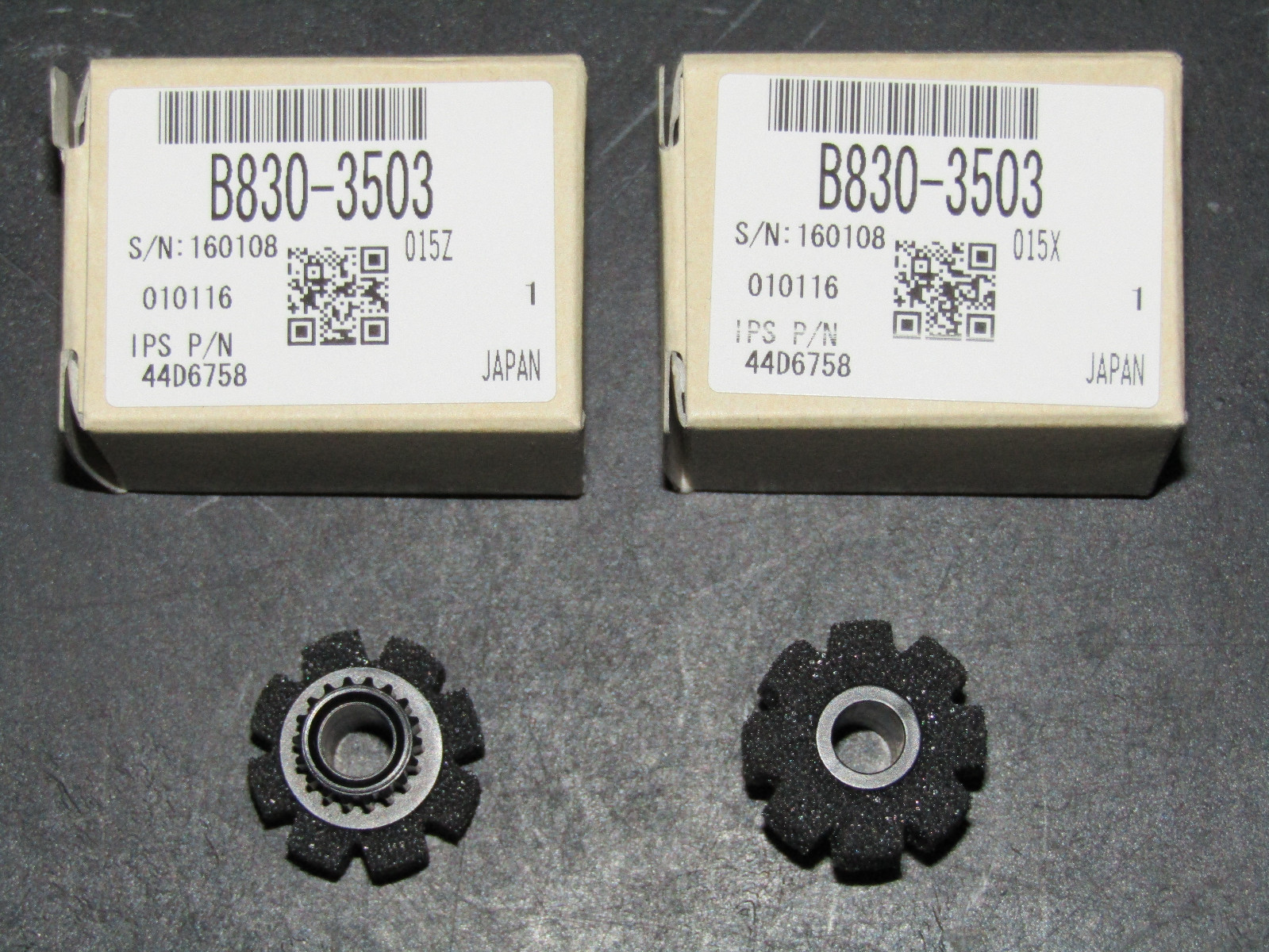 QTY2 Genuine Ricoh Reverse Rollers / Finisher Stack Rollers B830-3503 ...