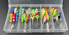 30pcs Ice Fishing Jig Set Fishing Lures Jig Head for Winter Fishing Hooks 5style
