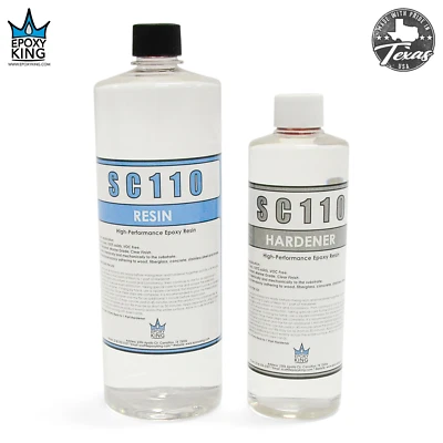EPOXY KING CLEAR EPOXY RESIN 48 OZ KIT * UV RESISTANT * MARINE GRADE * NON-TOXIC * BOAT