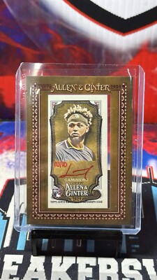 Junior Caminero 2024 Allen & Ginter RC Auto Mini #MA-JC Red /10 Rays  