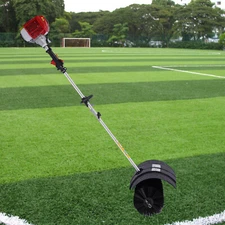 Gas Power Handheld Sweeper Broom Driveway Turf Artificial Grass Snow Clean 52CC