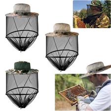 1PCS Anti-Mosquito Bug Bee Insect Head Net Hat Cap Sun Protection Fishing Hiking