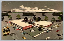 Vintage Postcard OH Ironton Holiday Inn Artist Concept Aerial View c1968 ~7568