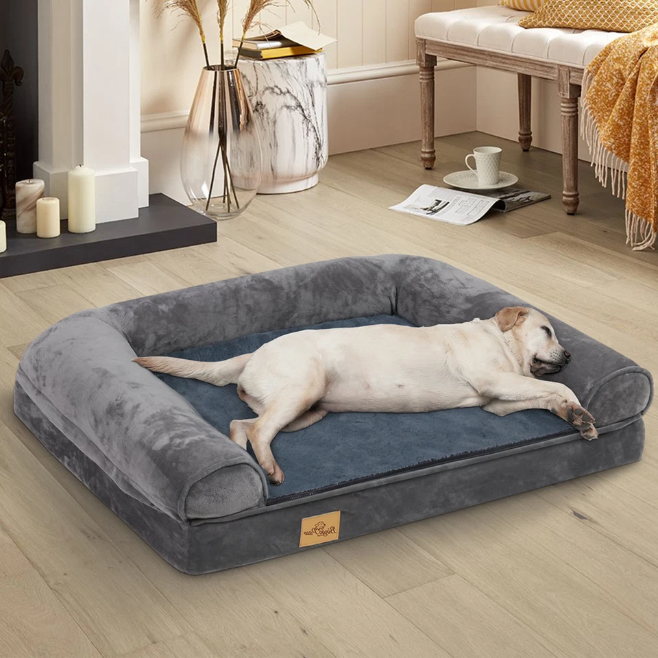Ergonomisch Hundebett Hundematte Orthopädisch Sofa Hundekissen erhöht Unterlage - Bild 2 von 4