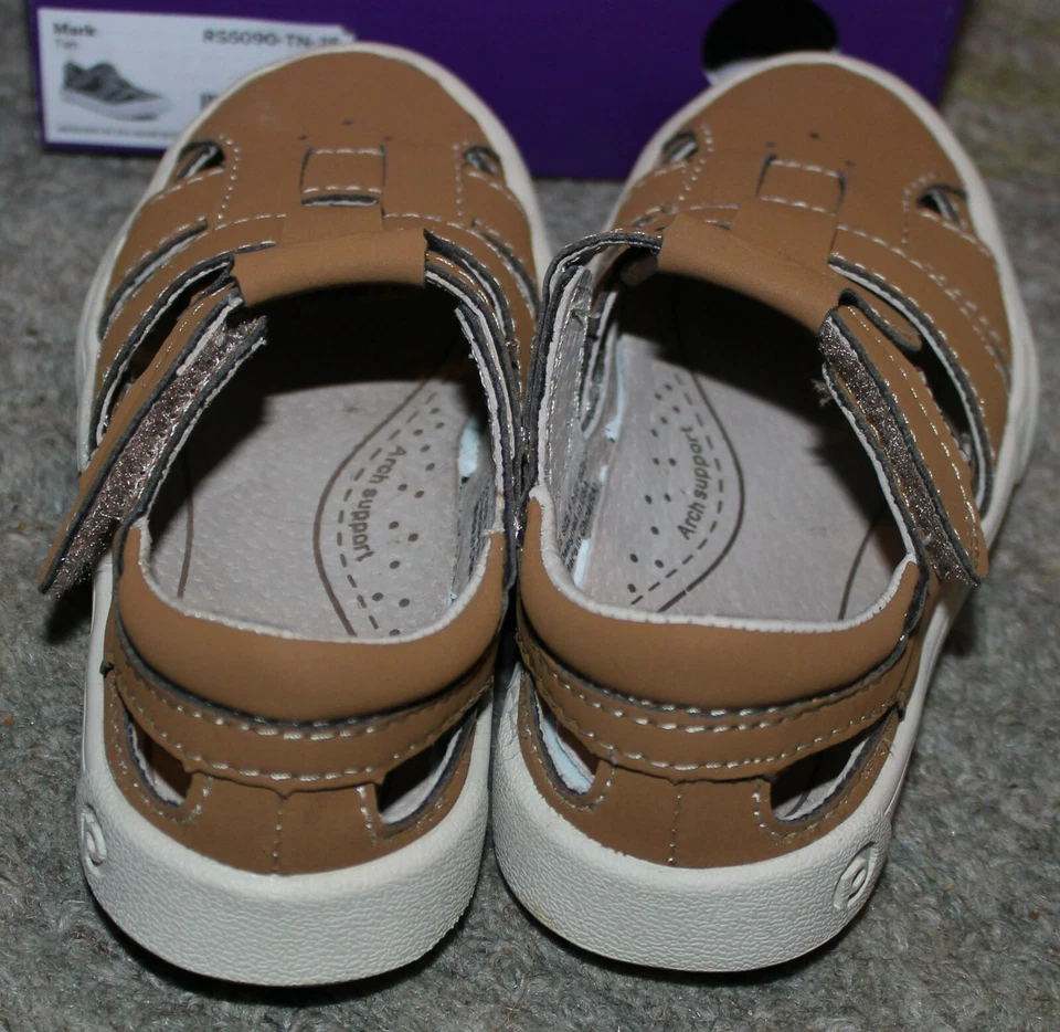 Pediped TODDLER Boys Tan Mark Sandal Shoes - Size 8.5 - EEUC - Image 4 of 4