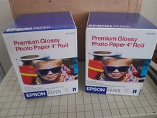 Epson #S041302 Premium Glossy Photo Paper 4" x 26' Ea. 1 Lot 12 Rolls  Free Ship