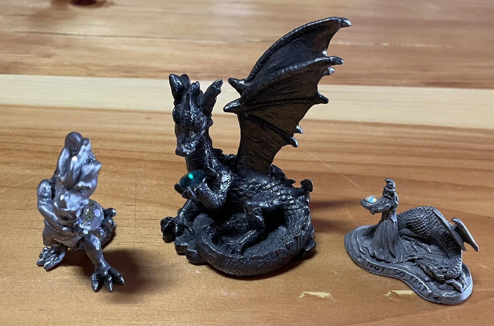 Vintage Pewter Dragons Lot Of 3 | eBay