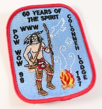 Vintage 1998 Colonneh Lodge 137 60 YR Pow Wow WWW Order Arrow OA Boy Scout Patch