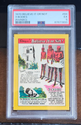 1970 RIPLEYS BELIVE IT OR NOT (BREAD)  RAINBO #84  THREE BODIES   PSA 5 EX