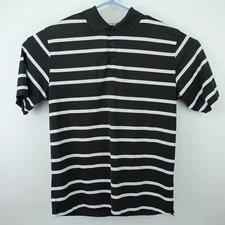 Nike Golf Men's Short Sleeve Black Stripped Polo Shirt / Size Medium / Dri-Fit