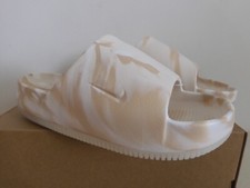 WMNS NIKE CALM SLIDE SE SANDALS PHANTOM-PHANTOM "MARBLE" SZ 6 FV5643-001 