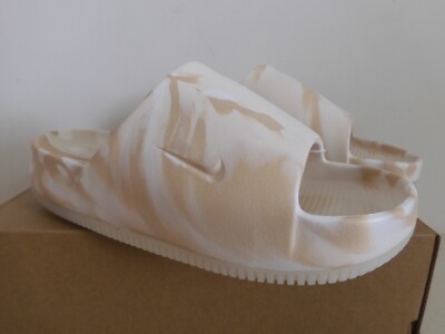 WMNS NIKE CALM SLIDE SE SANDALS PHANTOM-PHANTOM ''MARBLE'' SZ 6 [FV5643-001]