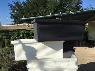 MONACIS Vaso Cassetta Fioriera Millerighe in Resina da giardino terrazzo da 100 cm