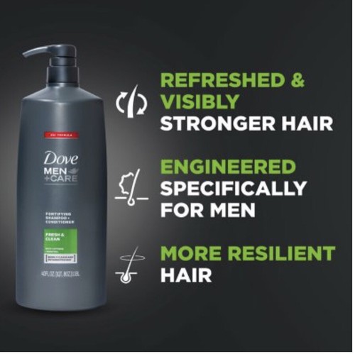 Dove Men + Care 2-in-1 Shampoo + Conditioner, Fresh & Clean (40 fl.oz.)-*2 Pack* - Picture 7 of 12
