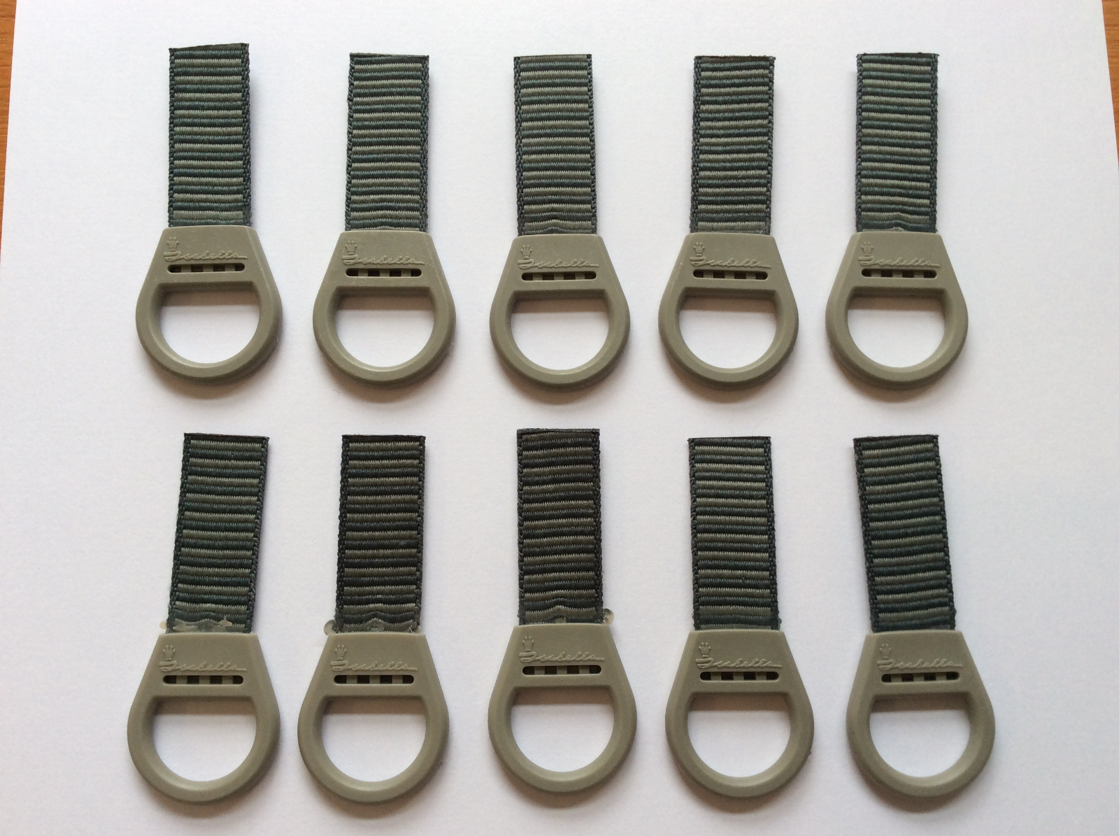 Isabella caravan awning D ring with tab spare part pack of 10 grey 60289