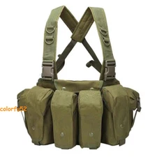 IN US! Tactical Vest Russian Special Forces AK Chest Armor Hanging Rig Belly Bag