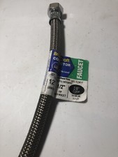 Braided Faucet Connector 3/8" Compression x 1/2" IP x 12" Long ECS