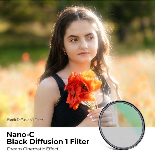 K&F NANO-C Black Mist Diffusion Special Effects Filter 1/1 1/2 1/4 1/8 49-82mm - Picture 6 of 9