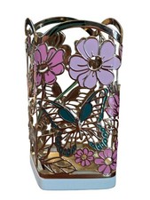 Bath Body Works BUTTERFLIES IN THE GARDEN Metal Foaming Soap Holder Sleeve 2025