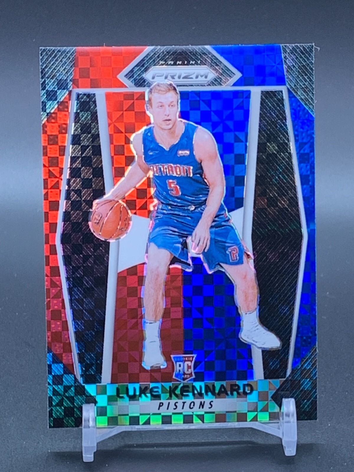 2017-18 Panini Prizm Red White Blue Prizms Rookie #171 LUKE KENNARD Pistons RC