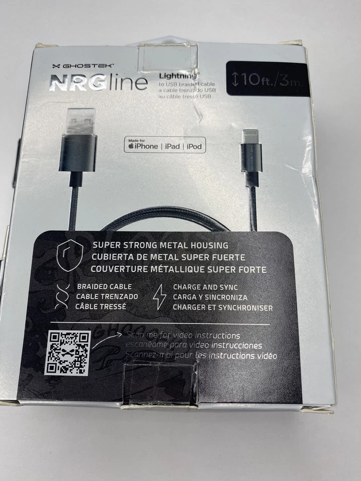 Cable trenzado Ghostek NRGLine tipo C a USB de 10 pies - oro rosa Foto 4 de 4