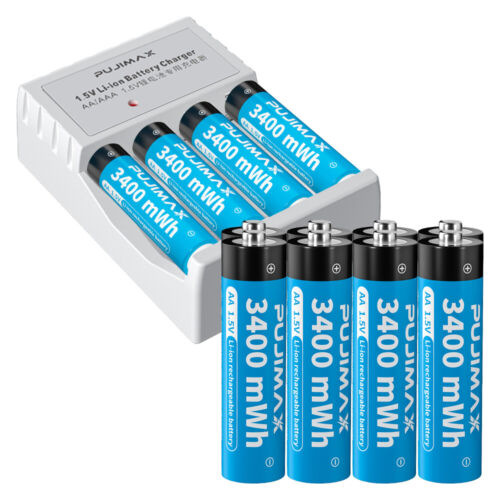 1100mWh 1.5V  AAA Rechargeable ChargerBatteries FOR Flashlight Lot - Afbeelding 1 van 39