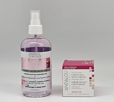 ANDALOU Rose Fortifying Night Cream X Sensitive Skin  Collagen  Rosewater Mist