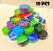 3ml Wide Silicone Container Mixed Color 10pcs Food Storage Non-Stick Round Jar