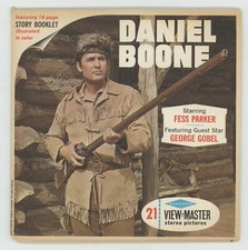 Daniel Boone Fess Parker George Gobel 1965 Sawyer's View-Master Packet B-479 Exc