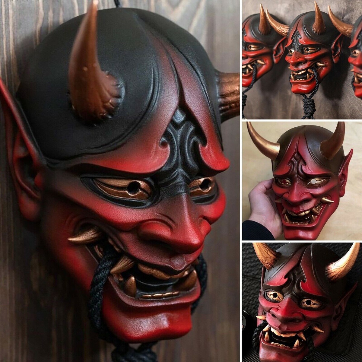 Masque Japonais Hannya Oni - Style Kabuki Noh Pour Halloween Ou Décoration